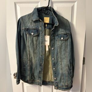 NWT Avec Les Filles Blue Denim Jacket